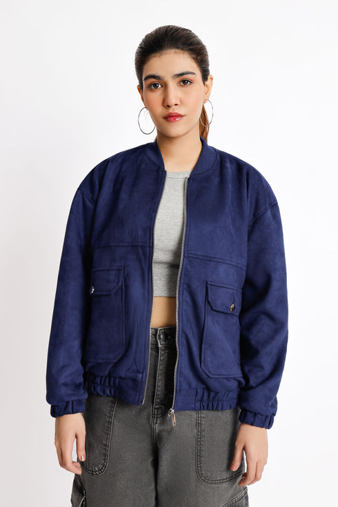 The Boxy Fit Suede Jacket