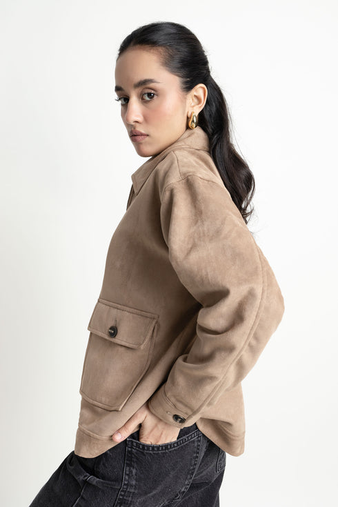 The Oversized Suede Jacket