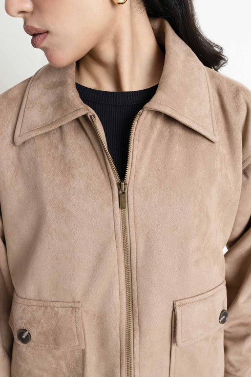The Oversized Suede Jacket