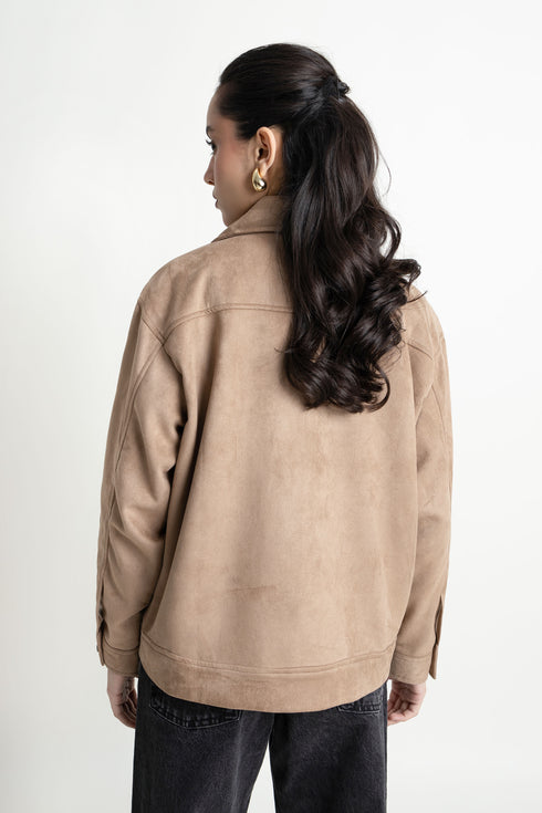 The Oversized Suede Jacket