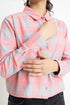 The Pink Boxy Crop Check Shirt