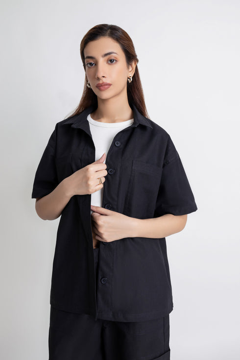 The Black Drop Shoulder Shirt