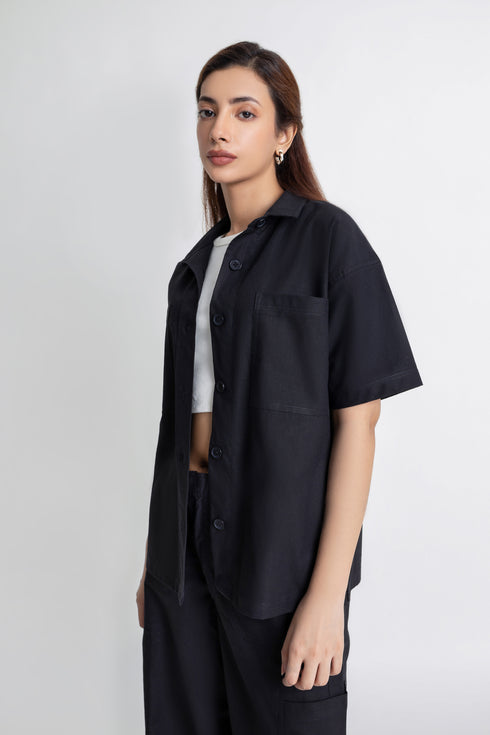 The Black Drop Shoulder Shirt