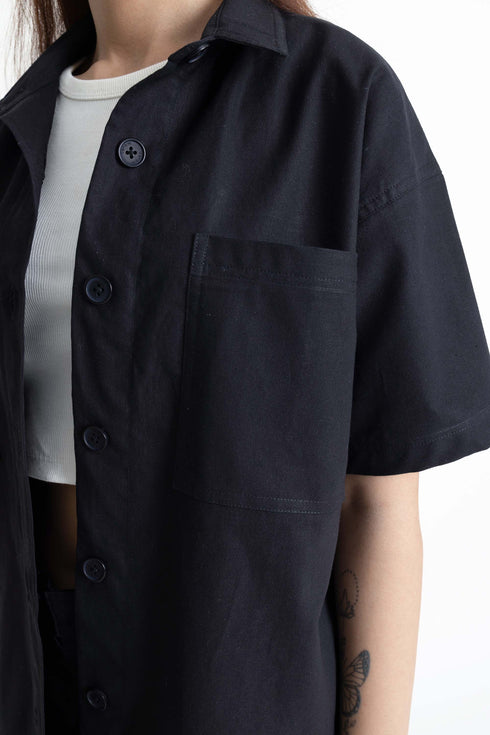 The Black Drop Shoulder Shirt