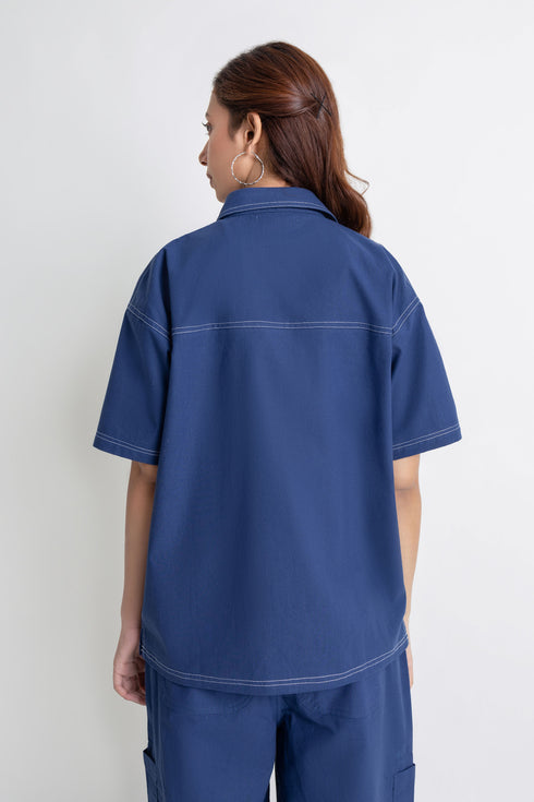 The Blue Drop Shoulder Shirt