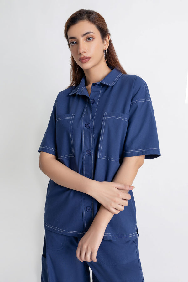 The Blue Drop Shoulder Shirt
