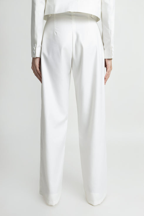 The White Straight Fit Pants