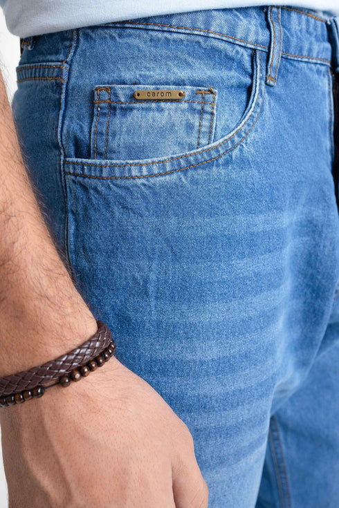 The Light Wash Tapered Fit Jeans