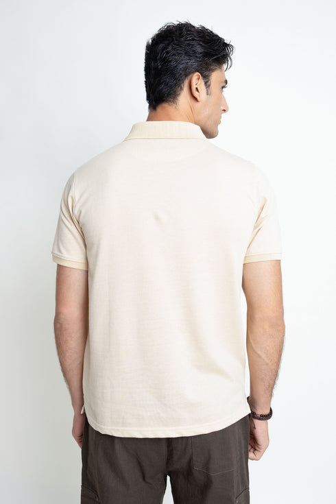 The Beige Zipper Polo