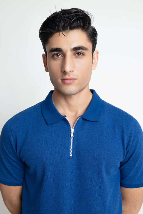 The Blue Zipper Polo