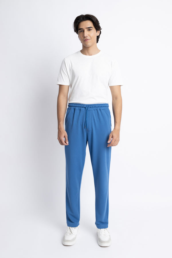 The Straight Fit Blue Trousers