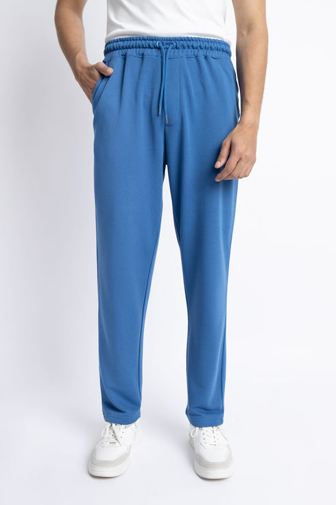 The Straight Fit Blue Trousers