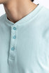 The Opal Blue Regular Fit Henley