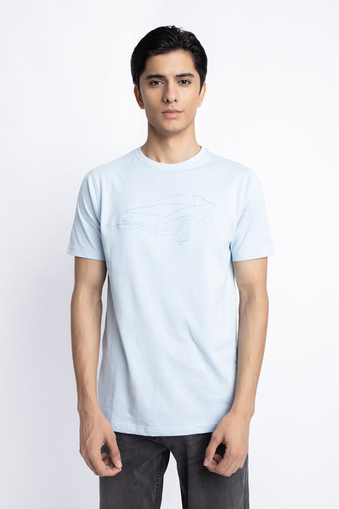 The Embroidered Car Regular Fit T-shirt