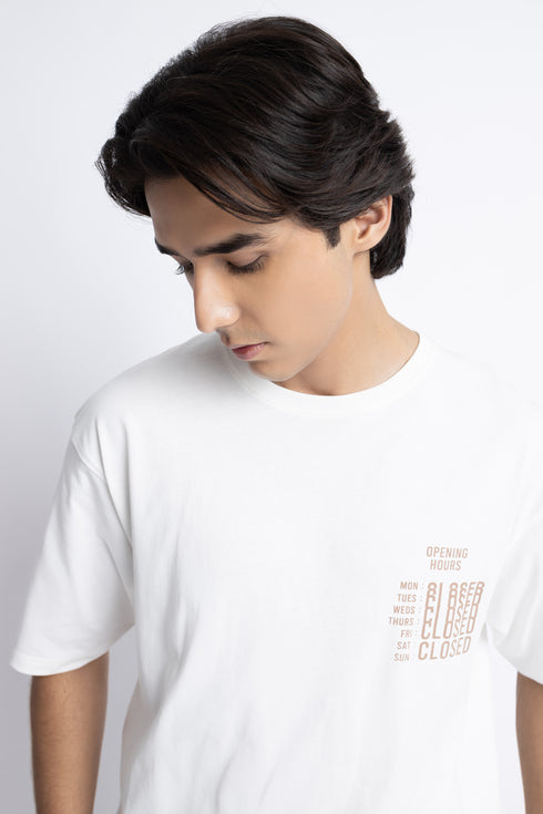 The White Oversized Graphic T-Shirt