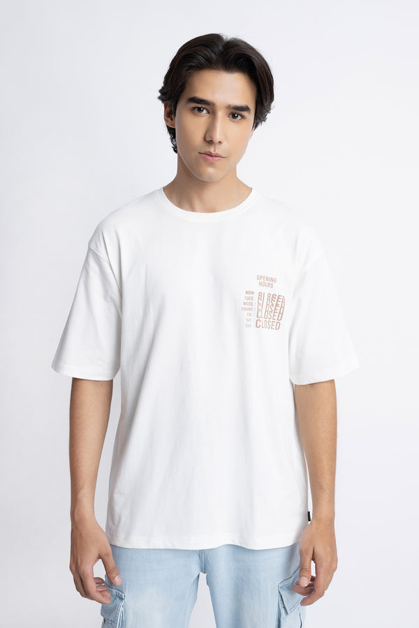 The White Oversized Graphic T-Shirt