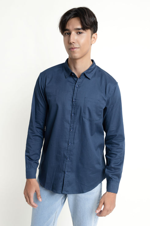 The Navy Blue Regular Fit Shirt