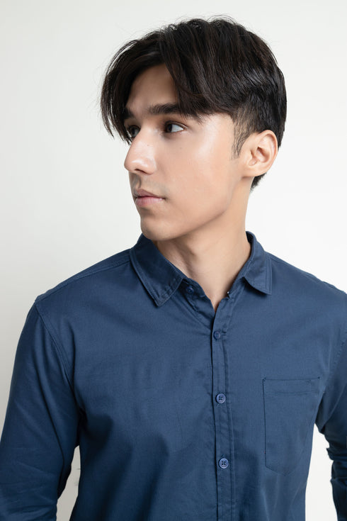The Navy Blue Regular Fit Shirt