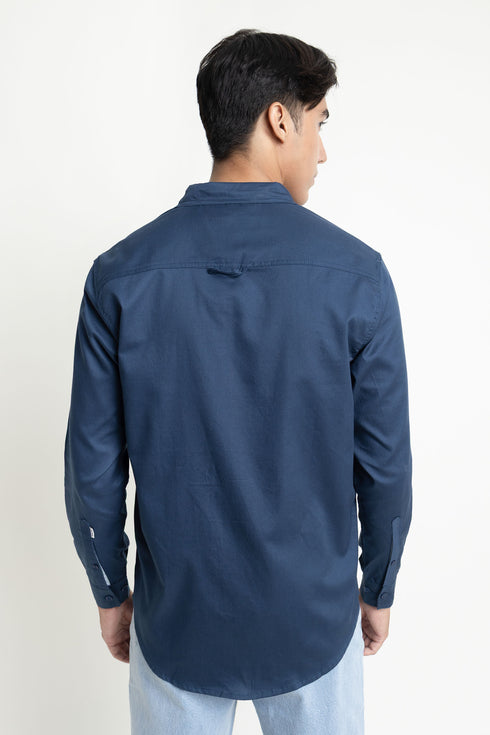 The Navy Blue Regular Fit Shirt