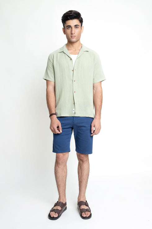 The Olive Classic Fit Cuban Collar Shirt