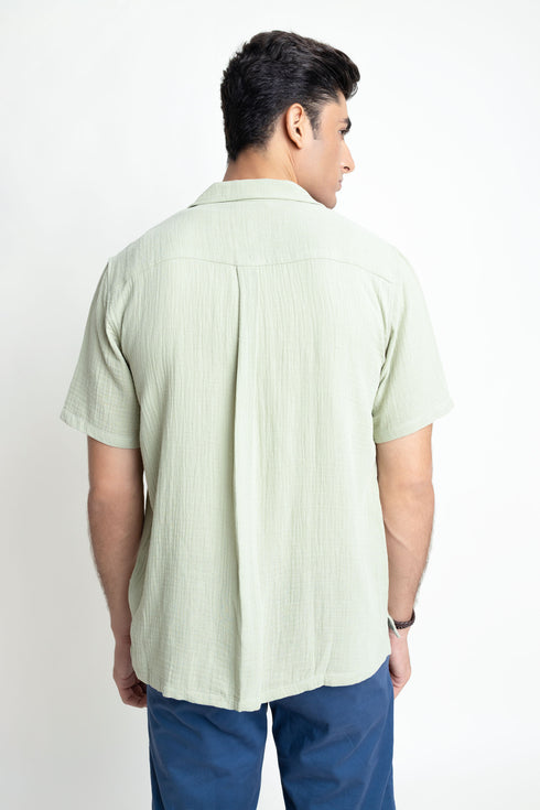 The Olive Classic Fit Cuban Collar Shirt