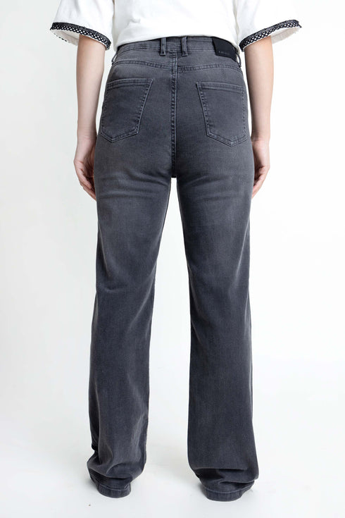 The Charcoal Straight Fit Jeans