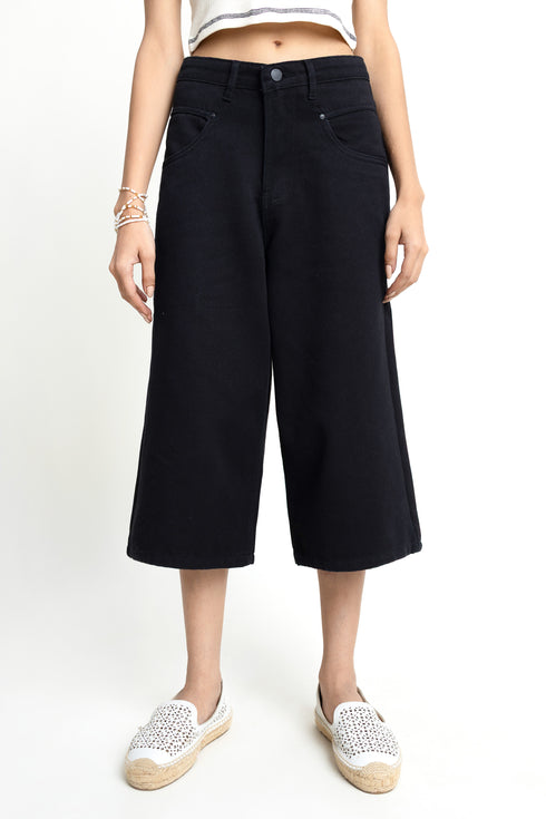 The Black High-Rise Culottes