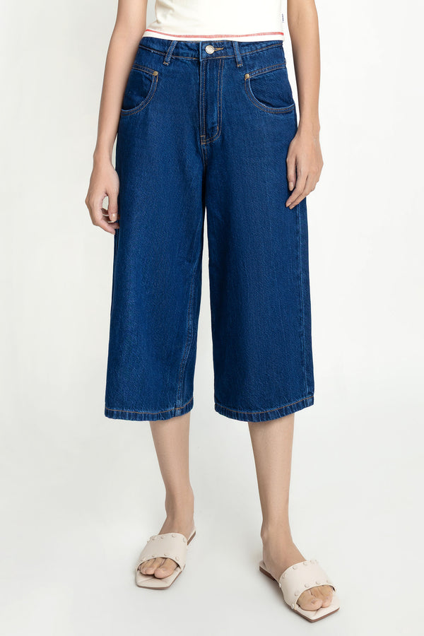 The Denim High-Rise Culottes