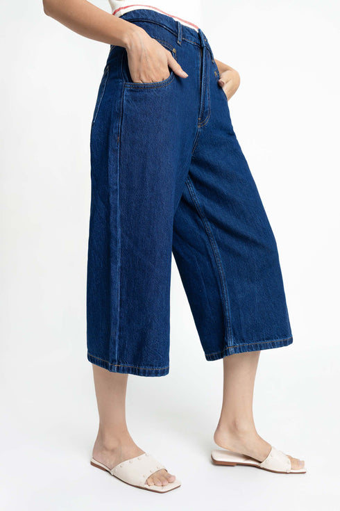 The Denim High-Rise Culottes