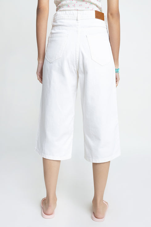 The White High-Rise Culottes