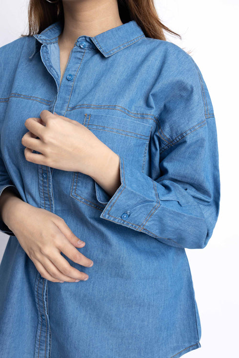 The Oversized Denim Shirt