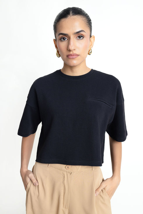 The Black Boxy Crop T-Shirt