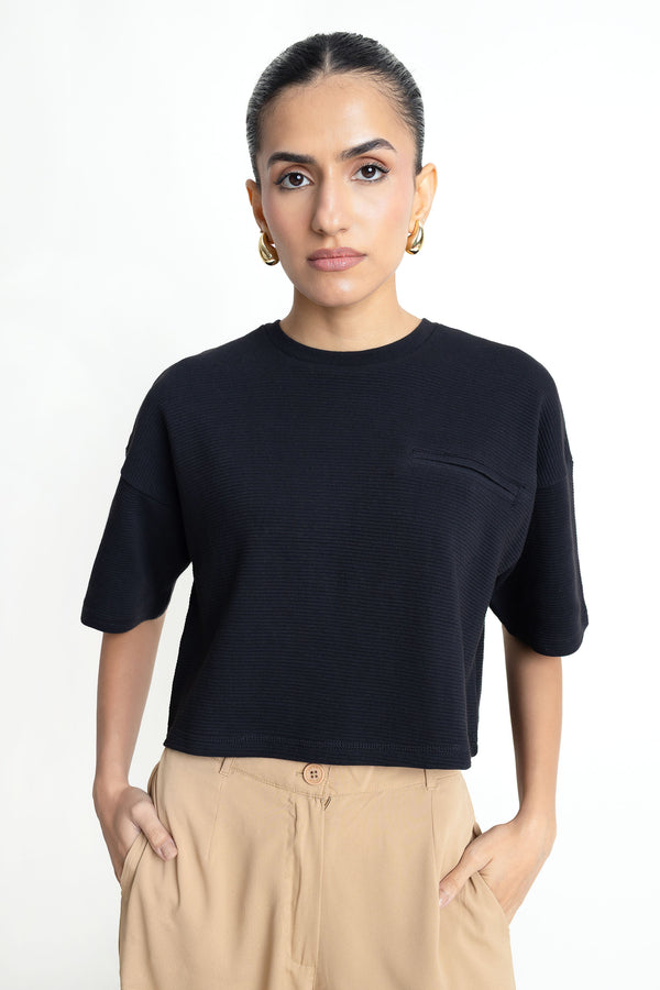 The Black Boxy Crop T-Shirt
