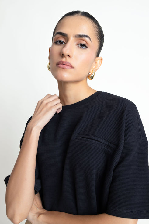 The Black Boxy Crop T-Shirt