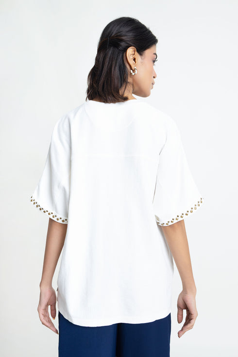 The Embellished Oversized Kimono Top