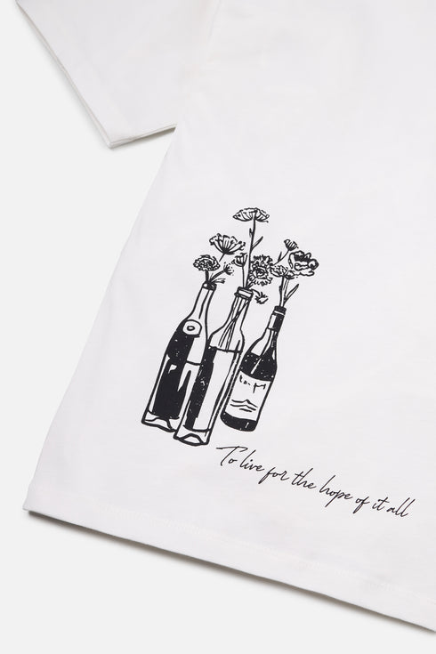 The White Oversized Graphic T-shirt