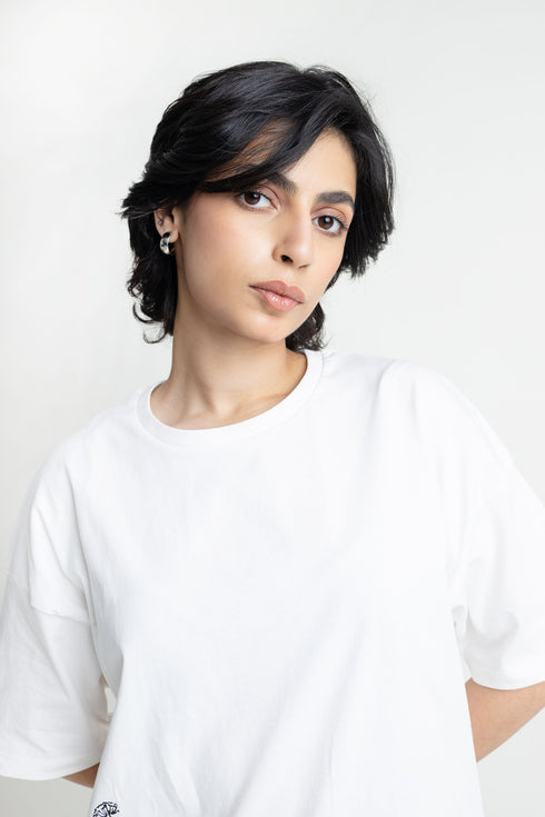 The White Oversized Graphic T-shirt
