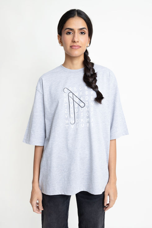 The Word Search Extreme Oversized T-Shirt