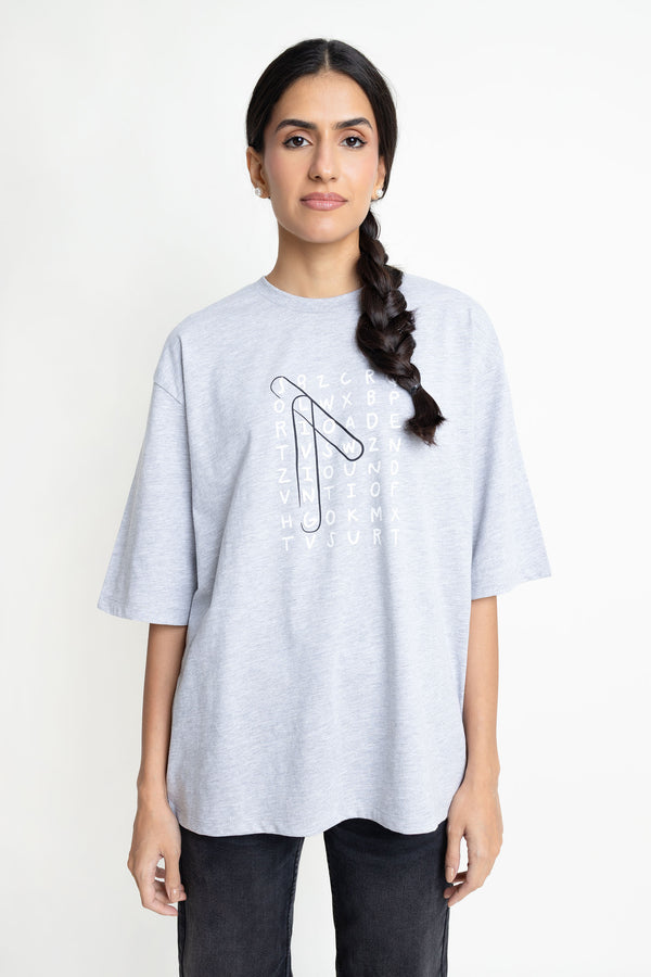 The Word Search Extreme Oversized T-Shirt