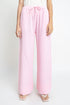 The Candy Pink Wide Leg Seersucker Trousers