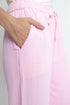 The Candy Pink Wide Leg Seersucker Trousers