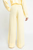 The Butter Yellow Wide Leg Seersucker Trousers