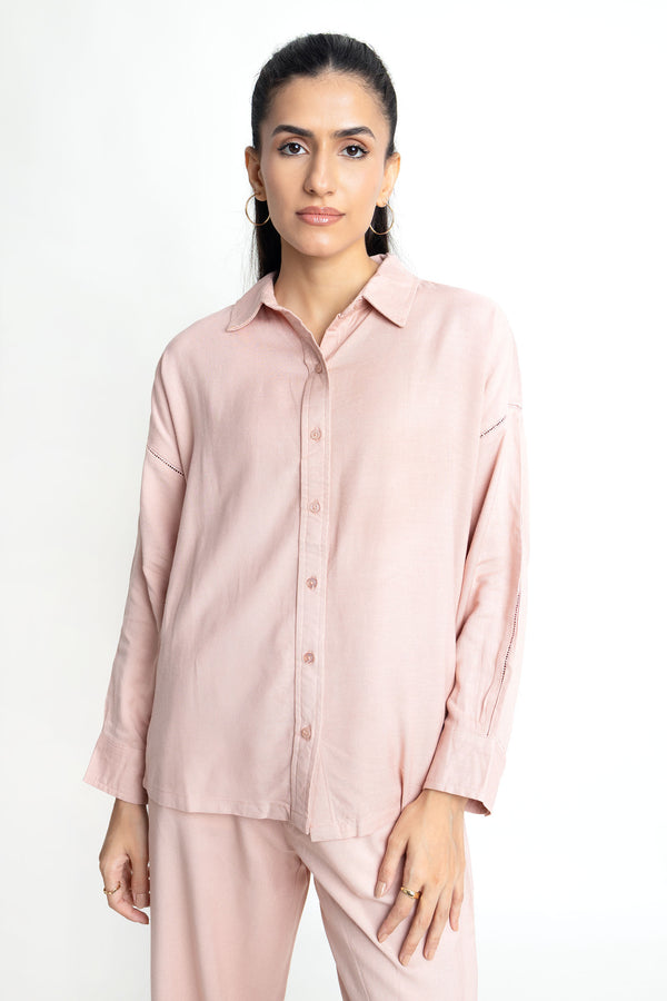 The Tea Pink Oversized Shirt