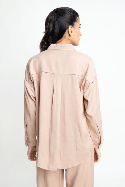 The Mocha Mouse Oversized Linen Shirt