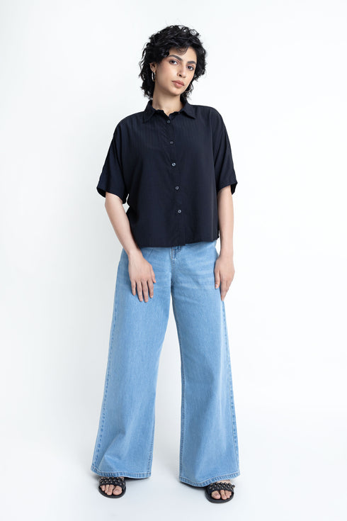 The Black Kimono Shirt