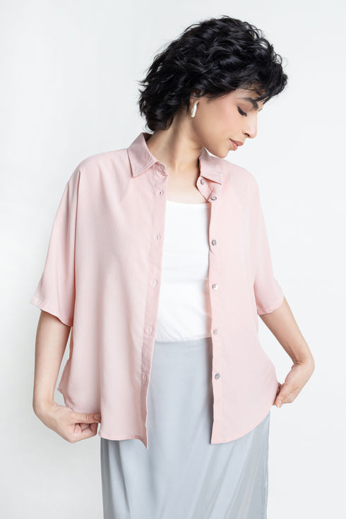 The Pink Kimono Shirt