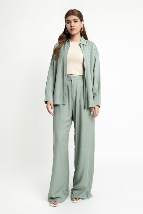 The Olive Oversized Linen Shirt