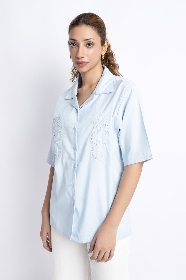 The Baby Blue Regular Fit Shirt