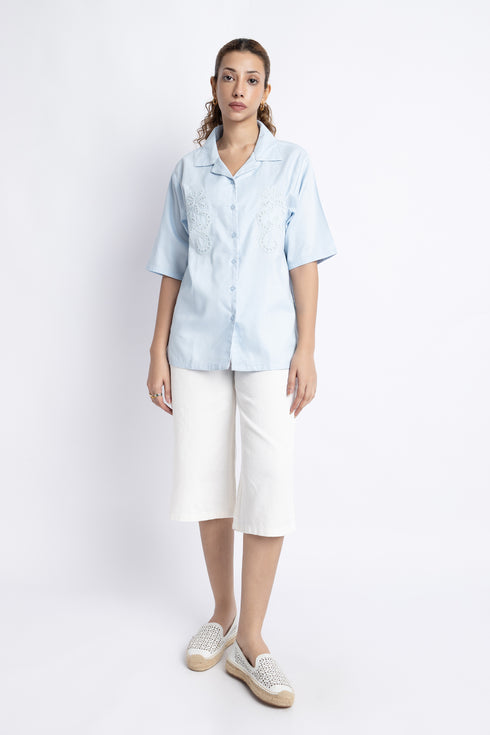 The Baby Blue Regular Fit Shirt