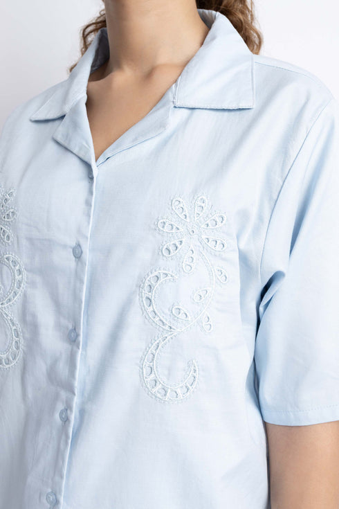 The Baby Blue Regular Fit Shirt